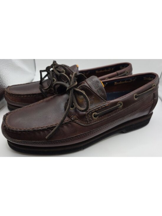 Vintage Timberland Classic 2-Eye Boat Shoe Root Beer / Brown Mens 9 M